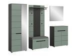 Garderobe Canu 6-Teilig Grau, GraugrüN