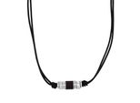 Kette Mit AnhäNger Tom Tailor, Edelstahlfarben, Braun, Halsketten, Herren, Edelstahl Leder, L: 52 B: 3,8Mm, Edelstahl, Leder, B:3,8Mm
