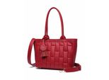 Schultertasche "Luvre", Damen, Gr. B/H/T: 31Cm X 24Cm X 14Cm Onesize, Rot, Lederimitat, Collezione Alessandro, Taschen Schultertasche, Mit LuxuriöSer Steppung