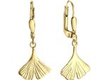 Paar OhrhäNger Firetti "Schmuck Geschenk, Ohrringe Gingko, Gold 333", Gold (Gelbgoldfarben), Ohrringe, Damen, Gelbgold 333