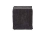 PATCHWORK-HOCKER Leder Schwarz, SitzwüRfel 36/36/38 Cm