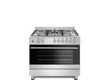 Gasline Gas-Standherd 90cm GAG90GOINX Edelstahl Matt mit Gasbackofen mit Gasbackofen LPG/ERDGAS