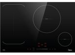 Midea Induktionskochfeld autark KI800IX 80 cm, 2 Kochfelder mit FlexZone, Touch Control, Booster, Keramik