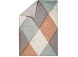 Krabbeldecke JULIUS ZÖLLNER "Organic, Patchwork", bunt (patchwork), B:95cm L:135cm, Baumwolle, Wohndecken, Made in Germany