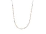 Collier Tom Tailor, Weiß (Edelstahlfarben, Weiß), Halsketten, Damen, Edelstahl Perlen, L: 45 B: 3,7Mm, Edelstahl, Perlen, Collier, Mit SüßWasserzuchtperle, B:3,7Mm