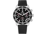 Chronograph Tommy Hilfiger "TH85 Chronograph", Schwarz, Armbanduhren, Herren, Chronograph, Quarzuhr, Armbanduhr, Herrenuhr, Lederarmband, Analog, Tag