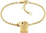 Armkette Tommy Hilfiger "American Icon", Gold (Gelbgoldfarben), ArmbäNder, Damen, 19Cm, Edelstahl, Armkette, Teilweise Mit Emaille