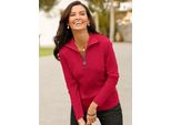 Langarmshirt Classic Basics "Shirt", Damen, Gr. 46, Rot, 100% Baumwolle, Unifarben, V-Ausschnitt, Shirts Langarmshirt