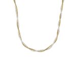 Kette Ohne AnhäNger Amor, Gelbgoldfarben, Weiß, Halsketten, Damen, Edelstahl Perlen, L: 45 B: 3Mm, Edelstahl, Perlen, Mit Wachsperle, B:3Mm