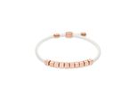 Armband Liebeskind Berlin "Brick", RoséGoldfarben, Weiß, ArmbäNder, Damen, 21Cm, Edelstahl Textil, Edelstahl, Textil, Armband