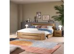 Schlafzimmer Canu 3-Teilig Grau, Eiche Artisan
