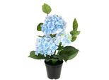 Kunstblume I.Ge.A. "Hortensien", Blau, B:35Cm H:50Cm L:35Cm, Polyester, Kunstpflanzen, KüNstliche Hortensie Im Topf Blume Hortensienbusch KüNstlich Pflanze