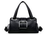 Damen Handtaschen für Damen Mode Umhängetasche Handtasche Schultertasche Frauen Retro Handtasche Kunstleder Schwarz