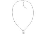 Kette Mit AnhäNger Tommy Hilfiger "American Icon", Bunt (Edelstahlfarben, Blau, Weiß, Rot), Halsketten, Damen, Edelstahl, L: 45,5 B: 2Mm, Teilweise Mit Emaille, B:2Mm