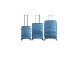 Koffer Saxoline "Resort", Gr. B/H/T: 51Cm X 77Cm X 30Cm, Blau, Polypropylen, Koffer, 3-Teilig - Hartschalenkofferset - Aus Polypropylen