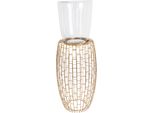KerzenstäNder Kayoom "KerzenstäNder Malibu 825", Gold, B:28Cm H:73Cm T:28Cm Ø:28Cm, Glas, Metall, Kerzenhalter