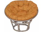 Rattanstuhl Home Affaire "Buse", Bunt (Naturgrau, Ocker), Ø80Cm, StüHle, Rattanstuhl, Aus Handgeflochtenem Rattan