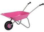 Schubkarre Rolly Toys "Rollymetallschubkarre, Silber/Pink", Pink (Pink, Silber), Schubkarren, Kinderb:38Cm H:41Cm T:80Cm, Kunststoff, Metall, FüR Kinder; Made In Europe, B:38Cm H:41Cm T:80Cm