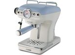 Vintage Siebträger-Espressomaschine blau