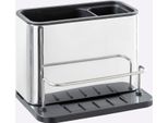 Aufbewahrungsbox Heine Home, Silberfarben, Schwarz, B:18Cm H:13Cm T:13Cm, Edelstahl, Kunststoff, Metall, Aufbewahrungsboxen, Aufbewahrungsbox