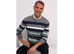 Rundhalspullover Classic "Pullover", Herren, Gr. 54, Anthrazit, Jade, Gemustert, 100% Polyacryl, Gemustert, Gestreift, Mehrfarbig, Pullover Rundhalspullover