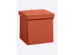 Hocker Heine Home, Orange (Terra), B:38Cm H:38Cm T:38Cm, Hocker, Hocker