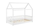 Juskys Kinderbett, Weiß, Holz, 80x160 cm, Kinder- & Jugendzimmer, Kindermöbel, Kinderbetten, Kindereinzelbetten