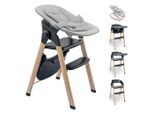 BabyGo Hochstuhl-Set, Schwarz, Metall, Nachbildung, 1-Sitzer, 44x88x63 cm, Babymöbel, Hochstühle & Zubehör, Hochstühle