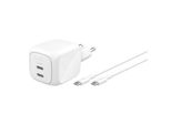 Belkin LadegeräT Dual USB-C 50W Pd Pps+1M Kabel Wch019Kq1Mwh-B6