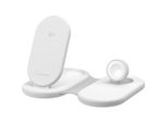 Alogic Packaway 3-In-1 Qi2 Wireless Charging Stand White