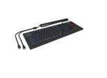 Keysonic KSK-8202ELU-T Full-Size Tastatur Mit Trackball