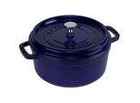 Staub La Cocotte 24Cm Rund Dunkelblau, Gusseisen