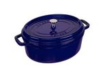 Staub La Cocotte 31Cm Oval Dunkelblau, Gusseisen