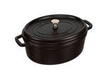 Staub La Cocotte 31Cm Oval, Schwarz, Gusseisen