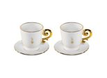 Bialetti Set 2 Cappucio Tassen Inkl. Untertassen Pure Gold