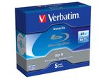 1X5 Verbatim BD-R Blu-Ray 25GB 6X Speed Datalife No-Id Jewel