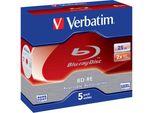 1X5 Verbatim BD-RE Blu-Ray 25GB 2X Speed, Jewel Case