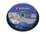1X10 Verbatim BD-R Blu-Ray 25GB 6X Speed Dl Wide Printable Cb