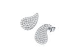 Paar Ohrstecker "Tropfenform, Mit WeißEn Zirkonia, Silber 925", Silber, Giorgio Martello Milano, Ohrringe, Damen, Silber 925 (Sterlingsilber)