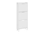 Schuhschrank 3 TüRen Weiß 50X19X131Cm Modern