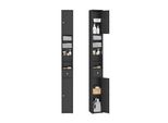 Hochschrank Schmal, Mdf (E1), 20X180X20Cm, Schwarz