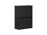 Schuhschrank Mit 2 Klappen Schwarz