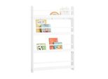 Kinderregal Mit 4 FäChern BüCherregal Weiß 80X12X118Cm