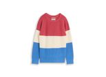 Tom Tailor Jungen Strickpullover Mit Rundhalsausschnitt, Blau, Gestreift, Gr. 128/134