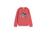 Tom Tailor Jungen Sweatshirt Mit Wendepailletten, Rot, Uni, Gr. 104/110