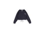 Tom Tailor MäDchen Cropped Sweatshirt Mit Print, Blau, Uni, Gr. 152