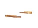 Riess-Ambiente Wandregal Pure Nature - Modern 2Er Set 60Cm Gold Mangoholz Massiv Metall Handmade