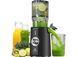 LINKChef Entsafter Slow Juicer Entsafter Gemüse und Obst mit 115 mm großem, Entsafter Kaltentsafter für ganze Früchte/Gemüse, Blitzreiniger