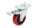 BGS Do It Yourself Lenkrolle Mit Bremse 80664, Rot/Schwarz, Ø 100 Mm)