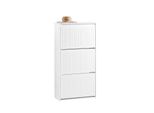 Schuhschrank Mit 3 Klappen Weiß